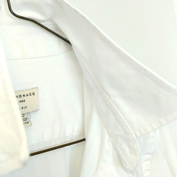 Club Monaco Slim Fit White dress shirt 100%Cotton (COPY) - Picture 6 of 7